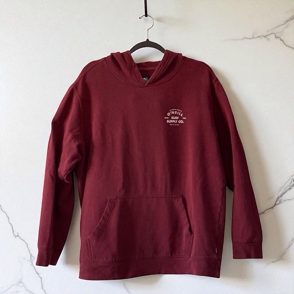 O’Neill Surf Hoodie | Maroon Graphic Pullover | Men’s XL | Skate & Surf Style - Picture 2 of 10